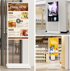 Canlarriz Digital Signage Kiosk 43 inch Digital Menu Board for Restaurants and Stores Advertising Screen 4K UHD 700 nits Ultra-High Brightness Poster Display Free Web Content Editor Android 4GB+64GB