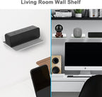 TXEsign Wall Shelves - 2 Pack, Small Wall Mount for Speaker, Webcam, Cell Phones, Display Shelf (Silky White & Transparent, Medium)