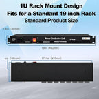 1U PDU Rack Mount Power Surge Protection, 8 NEMA 5-15R Outlets & 5-Port Gigabit Ethernet Switch, 100-250V 15A 3600 Joules, w/10KA SPD Lightning & 6ft Cord, ETL Listed