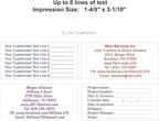 XX-Large Size Custom Self-Inking Stamp Customized Return Address Stamp - Up to 8 Lines of Text Choose from Many Fonts & Ink Colors