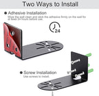 Sumnacon 3PCS Wall Mount Camera Shelf- Metal Small Wall Shelf with Adhesive,Universal Small Floating Shelf for Security Cameras, Speakers,Black