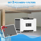 CADPXS Crawl Space Dehumidifier with Drain Hose, 80 Pint Commercial Dehumidifier for Basement, Home Use, Water Damage, Auto Defrost, Memory Start, cETL Certified, Up to 1000 Sq Ft