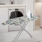 ZCFYGDX William Morris Art Floral Ironing Board Cover Decor, Resist Scorching & Staining, Easy Install Resistant Elastic Edges,3 Nylon Buckle Fasteners Straps,Relaxing Breathable Ironing Experience L