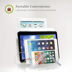 Prosumer's Choice Universal 5 Tablet and Smartphone Charging Organizer Rack Desktop Stand Holder | for Home or Office Supplies | Tablet Divider Stand - Clear