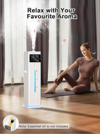 Zeova 9L/2.4Gal Smart Cool Mist Humidifier, Top Fill Quiet Humidifier Large Room, Covers 550ft², App & Remote Control, 60H Runtime, 7 Colors Light, 4 Mist Modes Humidifiers for Bedroom, Office, White