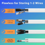 66in YCLYC Wire Covers for Cords Kit, Black Wall Cord Hider Hide Cords, Cord Covers for Wires on Wall, TV Cable Hider Wall Kit, Easy to Install Cord Cover, Cable Management Wall 4XL16.5 W0.86 H0.43in