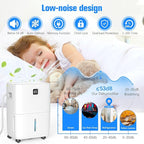 DEVERSE Max 80 Pints Energy Star Dehumidifier for Home/Bedroom/Basement, 4500 Sq.Ft Coverage, with Drain Hose, Smart Humidity Control & Large Tank