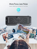 SINOPUREN 9-Inch Laminator Machine, Fast 3-Min Warm-Up, 3-in-1 Thermal Laminator with Built-in Paper Trimmer, 2-Hole Punch, Corner Rounder, Includes 10 Pouches, Ideal for Home, Teachers & Office