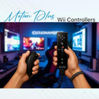 Digital Dynasty 2 Pack Motion Plus Wii Controller with Nunchuks - Wii Remote with Nunchuks Compatible with Nintendo Wii & Wii U (Black)