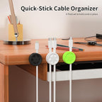 XenovaX 6 Pack Cord Organizer Clips - Desk Cable Management Clips, Cable Holder for Charger Wires, Phone Charger Cord Holder Clips for Desk, Office, Car, Home, Cubicle, Nightstand