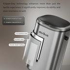 MRBIN Stainless Steel Adsorption Motion Sensor Trash Can Removable, 18L / 4.8gal Automatic Absorbing Bag Lidded Garbage Bin with Wheels, Waste Basket for Kitchen, Bathroom, Eclipse Grey