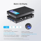 MeLE Quieter3C Fanless Mini PC, Celeron N5105, 8GB RAM, 128GB Storage, Full-Function USB-C, WiFi 5, Support Triple Screen Display, Slim Desktop on Industrial, Home, Office