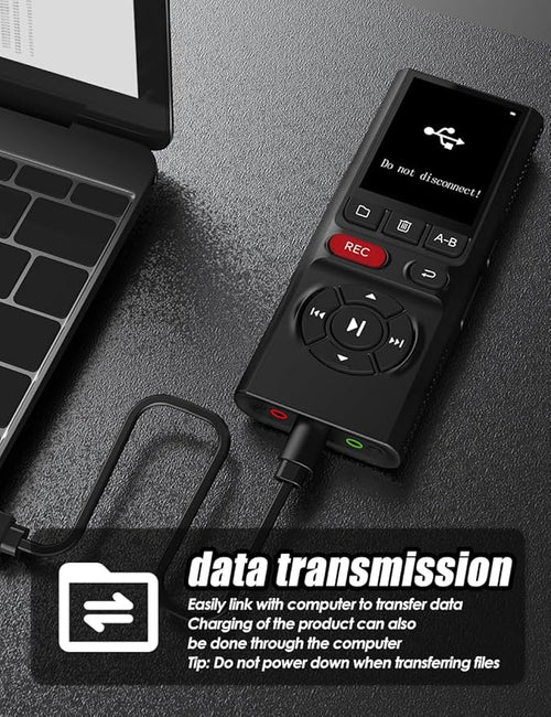 64GB Jaswill Digital Voice Recorder with Playback Long Battery 2-inch Screen MP3 Audio Recording for Meetings Lectures and Interviews Portable USB Recording Device with Voice Activation