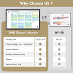 32" Smart Digital Frame Calendar-for-Family-Planner - Electronic Calendar for Business Chore Chart, Touchscreen Display for Family Schedules, Auto-Sync Google iCloud Outlook Calendars for Mom Dad