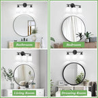 Guliaofo 3-Light Bathroom Light Fixtures, Black Vanity Lights for Mirror with Textured Milky White Glass Shade, E26 Base Modern Kitchen Light Fixtures Wall Sconce Light