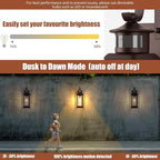 Roravilila Dusk to Dawn Motion Sensor Outdoor Lights Oil Rubbed Bronze 2-Pack, 18 Inch Large Outdoor Light Fixtures Brown Exterior Lights Photocell IP65 Waterproof Outside Lanterns for House Vintage