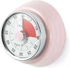 KwonfaiDelil 60-Minute Magnetic Visual Timer, Silent Operation and No Battery Needed, Time Management Tools for Kitchen, Homeschool Desk, Office Meetings & Home Learning Timer (Pink)