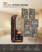 Tadeto Dual Laser Measuring Tool, 393FT/120M Bilateral Laser Measurement Tool Backlit LCD Display, Rechargeable Laser Measure with Ft/in/M Multiple Units Length/Area/Volume/Angle