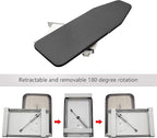 AKOZLIN Retractable Pull Out Ironing Board Closet Sliding Out Swivel Iron Board Mounted in Drawer with Heat Resistant Ironing Cover, Board Size: 31.88"*13", Gray