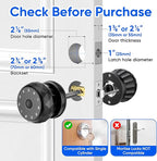 Smart Door Knob Fingerprint Door Lock with Keypad, Keyless Entry Deadbolt for Front Door, Smart Auto Lock Deadbolt with Phone/Watch App Control, Biometric Fingerprint Gate Knob with 6 Ways to Unlock