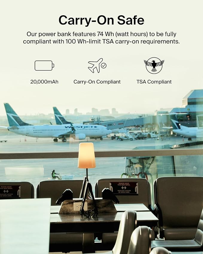 Belkin Portable Charger, Power Bank with Integrated Cable 20000 mAh 30W - Fast Charging USB C Power Delivery - iPhone 17, Air, Pro, Pro Max, iPad, AirPods, Apple Watch, Galaxy S25, & More - Black
