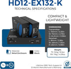 OREI 1x2 HDMI Extender Splitter Over Single Cable CAT6/7 1080P EDID Management - Up to 132 Ft - Loop Out - Low Latency