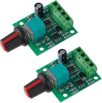 BOJACK Low Voltage DC Motor Speed Controller PWM 1.8v 3v 5v 6v 12v 2A 30W Adjustable Driver Switch 1803BK 1803B (Pack of 2 Pcs)