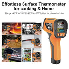 TEMIRUP Infrared Thermometer High Temperature Gun -40℉ to 1922℉, 30:1 Pyrometer Digital IR Laser Thermometer Temp Gun with Probe for Cooking, Pizza Oven, Engine, Kilns, Forges, Industry & Home Repair