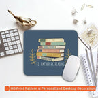 Armanza Square Mouse Pad Books, Personalized Premium-Textured Custom Mouse Mat Design, Washable Mousepad Cloth, Non-Slip Rubber Base Computer Mouse Pads for Wireless Mouse