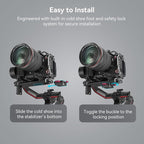 SMALLRIG Mini V Mount Battery Plate for DJI RS 3 / RS 3 Pro/RS 2 / RSC 2 Gimbals, Comes with V-Lock, Cold Shoe & 1/4"-20 Threaded Holes for V Mount Battery & NP-F Battery - 4189