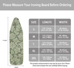 ZCFYGDX Ironing Board Covers Lightweight & Breathable Anti-Slip & Wear-Resistant (14 x 45 in) with Nylon Buckle Straps Elastic Edge Easy to Install, Scorch Resistant, William Morris Prints Size-S