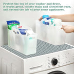 Actvty Washer and Dryer Covers for the Top, 2 Pieces 25.6'' x 23.6'' Washer Dryer Top Protector Mat, Diatomite Rubber Washing Machine Top Covers Non-Slip Scratch Protection Dust-Proof
