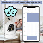 2K PTZ Solar WiFi Security Camera with AI Motion, Color Night Vision, 360 View, Waterproof, Alarm - Rechargeable Battery