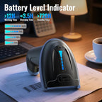 Tera 1D 2D QR Barcode Scanner Wireless and Wired with Battery Level Indicator Digital Printed Bar Code Reader Cordless Handheld Barcode Scanner Compact Plug and Play Model D5100