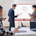 Rolling Whiteboard, 48x32 Inches Dry Erase Board with Stand, Magnetic Mobile Whiteboard on Wheels, Standing White Board for Office, School, Home, Large Double Sided White Board with Paper Pad