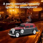 WSTER Vintage Car Bluetooth Speaker, Retro Classic Model with Powerful Sound, Built-in Mic, TWS Dual Pairing, Multi-Interface Output, Portable Wireless Outdoor Speaker for Parties & Beach (RED)