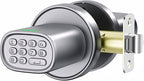 ThorBolt Door Lock Knob with Keypad Keyless Entry Door Knob Electric Coded Indoor Door Knob for Interior Doors Thickness up to 2-1/4", Bedroom, Home Office, Garage, 4xAA Alkaline Battery, M1 Silver