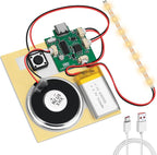 1PCS Customize Recording Module with LED Strip DIY Music Voice Recording Module Chip with Speaker,Type-C Cable,Capability16 Minutes Music for Personalized Greetings, Holiday Crafts Cards with Manual