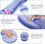 Mouse Pad Keyboard Wrist Rest, Gel Non Slip Rubber Wrist Support Rest Mouse Pad for Home Office, Computer Laptop Desk Typist Gamer, Cute Comfy Cushion Mousepad Memory Foam Ergonomic, Happy Elephant