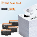 VLOVEINK TN920XL TN920 Toner Cartridge Compatible Replacement for Brother TN920XL TN920 TN920UXXL TN920XXL Work with HL-L6210DW MFC-L5915DW HL-L6210DWT HL-L5210DWT MFC-L5710DW, 4 Pack (with Chip)