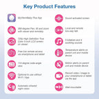 VTech VM901 Smart WiFi Baby Monitor with 1080p FHD Camera and 5" HD IPS Display, Free App, Remote Pan Tilt Zoom, Night Vision, Motion Detection Alerts