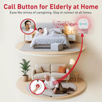CallToU Caregiver Pager Elderly Alert Call Button for Seniors Smart Patient Call Bell Wireless Emergency Button System Adult Monitors at Home 3 Plugin Receivers 3 Waterproof Portable Transmitters