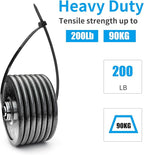 XINGO 24 inch Black Long Zip Ties Heavy Duty 100 PCS, 200LBS Ultra Strong Plastic Wire Ties, Large Cable Ties Extra Long Tie Wraps, Indoor and Outdoor UV Resistant