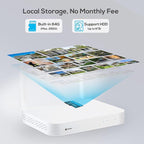 Kittyhok Solar Security Cameras Wireless Outdoor, 360° Pan & Tilt Home Security Camera, No Subscription, 2K Clarity, Color Night Vision, WiFi6 NVR with 64GB microSD Card, Local Storage, 5G & 2.4G WiFi