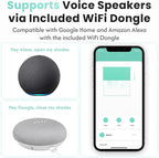 Aura Roller Smart Shade Driver, Remote Control & WiFi Dongle | Automate Existing Blinds | Beaded Window Shade Compatible Up to 4x5ft | Rechargeable Battery | Set Schedules | Hands Free Voice Control