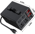 2000W Voltage Converter Transformer(110V to 220V or 220V to 110V) Step Up/Down Converter 110/120 Volt - 220/240 Volt w/US Power Cord,Circuit Breaker Protection, LCD Screen Display