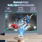 [Built-in Apps & 2026 Upgraded] Projector with WiFi and Bluetooth｜3 Years Protection｜2000ANSI Native 1080P/4K Supported｜Ultra Short Throw Projecto for Home & Outdoor｜Built-in Apps