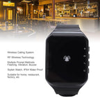 Yunseity Wireless Calling System, 1 Watch Receiver 1 Key Transmitter, Including Flashing, Vibration, and Buzzer, IPX4 Water Proof, for Home, Restaurant, Factory