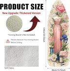Nuxovilar Ironing Board Cover Needle Cotton 15x54 Inches | Ironing Board Cover and Pad Floral Gown Design Needle Cotton for Bedroom, Dressmaking Area, Laundry Room