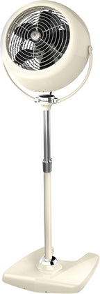Vornado VFAN™ Sr. Pedestal Vintage Fan, Retro Metal, Standing Air Circulator for Cooling & Decor, 3 Speeds, Adjustable Tilt, Adjustable Height, Durable Pedestal Fan for Bedroom & Home, Vintage White